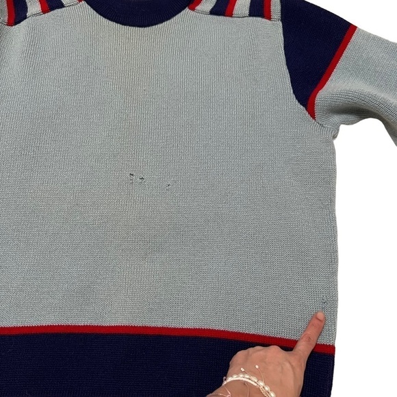 Vintage Columbia Knit Thunderbird Wool Sweater Size Large **flawed** - Picture 11 of 11